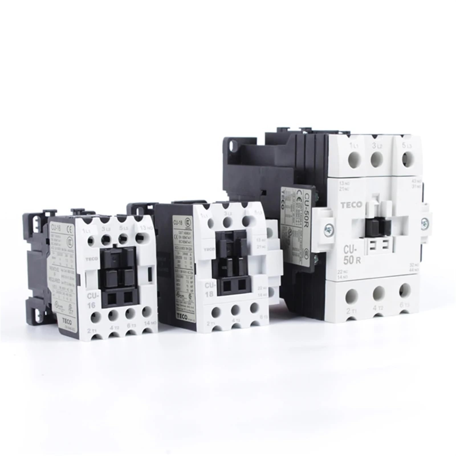 Contattore CA TECO CU-11/16/18/23/27/32R/38/40/50/65/80/90 220 V 380 V 24 V 36 V 48 V 110 V (CU-40 220 V)(Cu-16,24V)