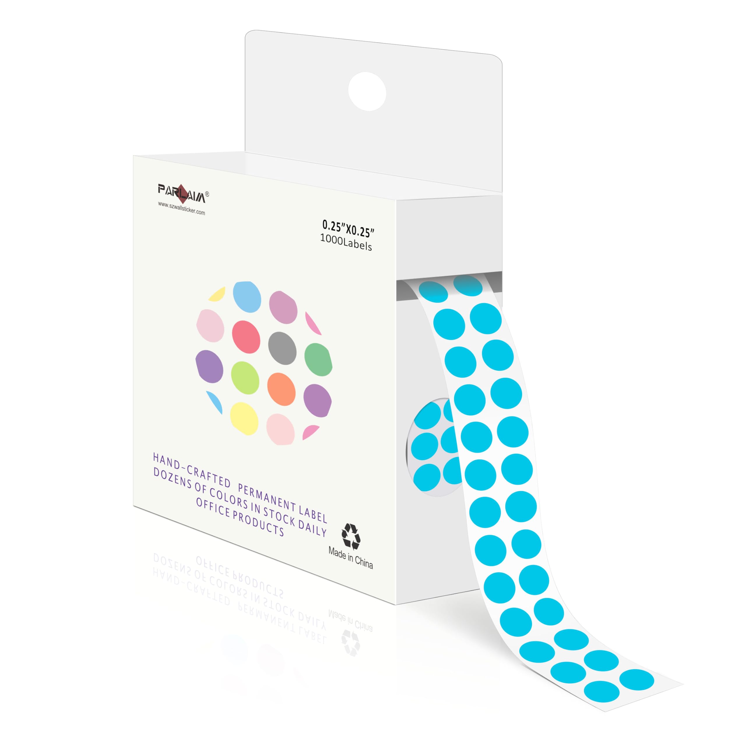 PARLAIM 1/4 Inch Circle Sticker Labels,1000 Stickers Round Color Coding Circle Dots Stickers, Adhesive Roll Dot Label for Inventory Organize, File