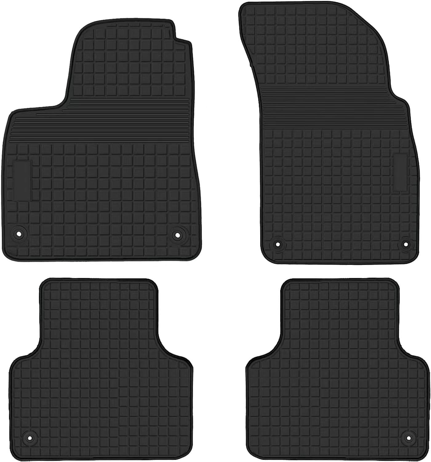 Car Floor Mats Custom Fit 2017-2026 Audi Q7/SQ7 & 2019-2026 Q8 Rubber Car Mats All Weather Floor Mats Black Floor Liner for 1st & 2nd Row Heavy Duty Odorless