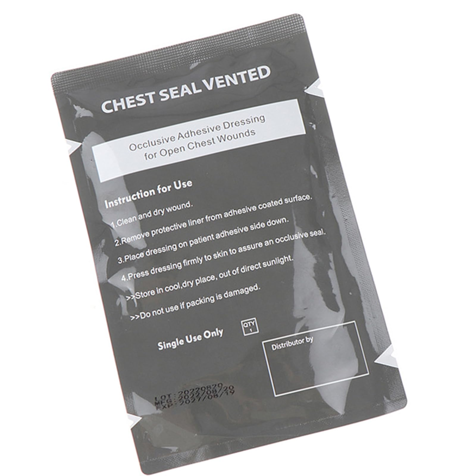 Ziddar Three Holes Chest Seal Vented Medically Patches Emergencies Trauma Sticker Emergencies Medically Tool Chest Seal Vented Dressing Bandages Outdoor Tool