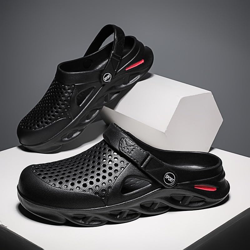 Image of SECHRITE Clogs for Men Slip on Rubber Clogs Summer Water Shoes Gardening Shoes