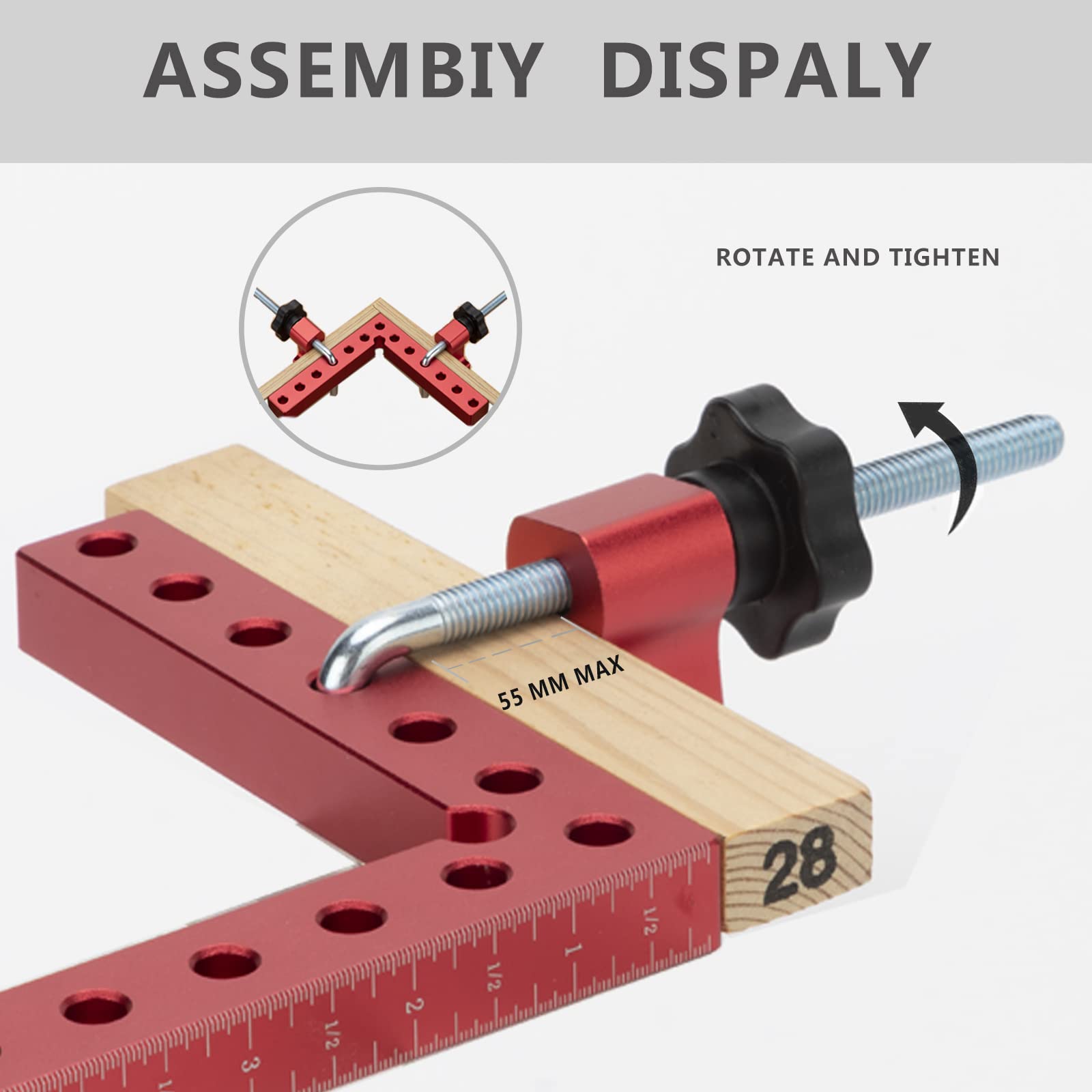 Takelablaze 90 Degree Corner Clamp Clamping Square Set Positioning Squares Right Angle Clamps Woodworking Tools For Picture Frame Box Cabinets Drawers, Set Of 12(3" 4" 6"), Angle Clamps - Canada - View #9