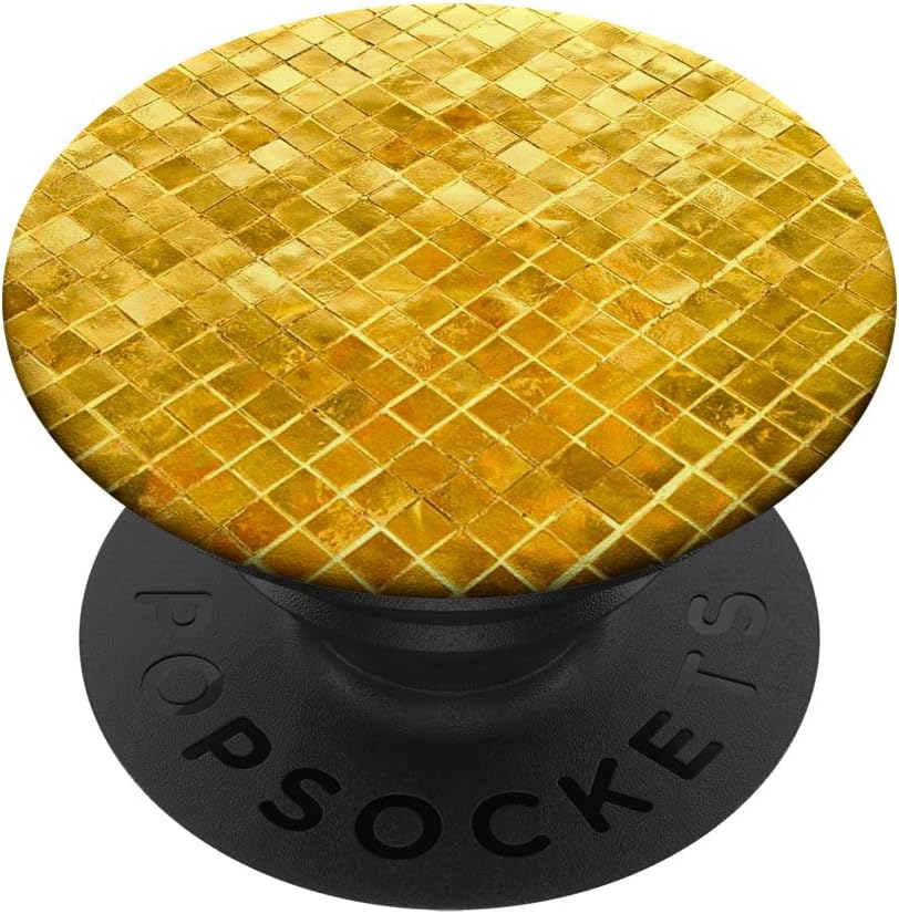 Yellow-Gold PopSocket Interlaced Cute Popsockets for Women PopSockets MagSafe PopGrip for iPhone