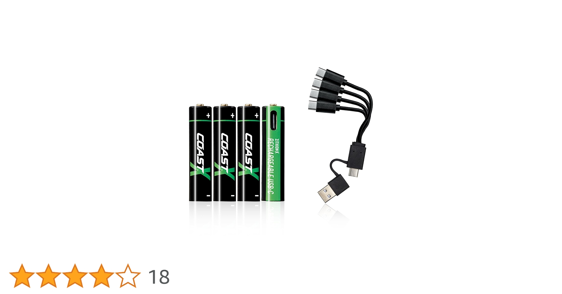 Amazon | COAST (コースト) 単4形 充電池 ZXAAA ZITHION-X 充電