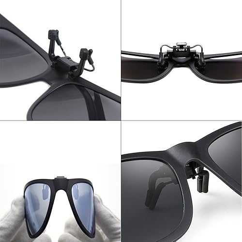 Miniatura 5 de LUFF Lentes de sol polarizados con clip, unisex, elegantes y cómodos, con clip, para exteriores, conducción, pesca
