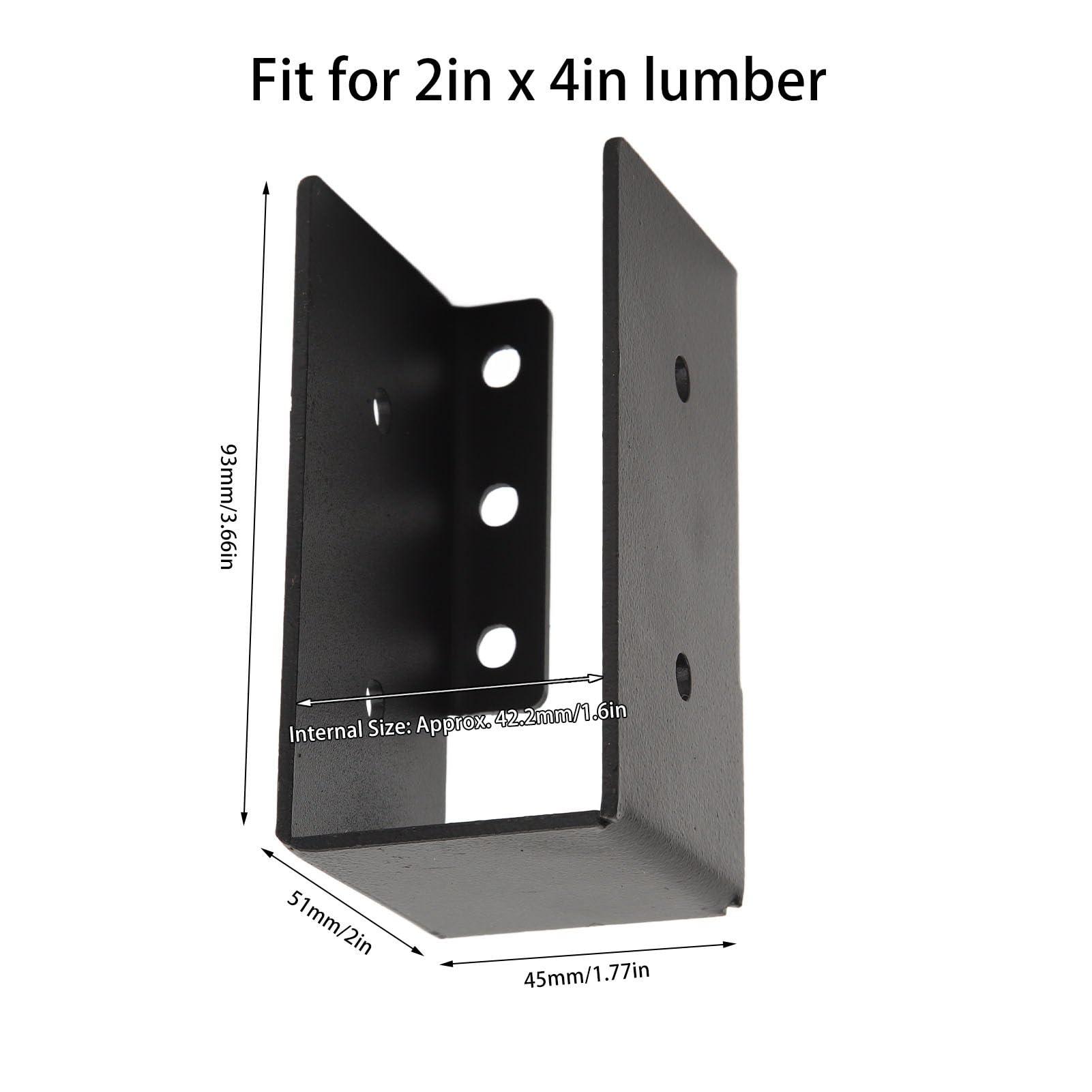 Concealed Joist Hangers, 24 PCS Powder Coated Steel Outdoor Trim Concealed Flanges with Screws for 2x4in Wood Decks, Roofs - Image 3