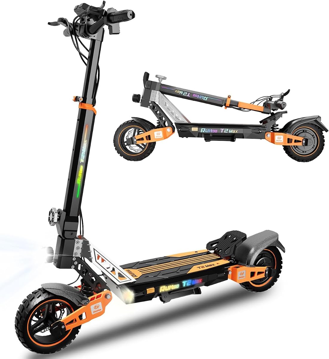 Electric Scooter for Adults, 1200W Peak Motor Fast E Scooter, 10" Off-Road Tires, Up to 30 MPH & 35 Miles Long Range, 48V 15.6AH Battery, Heavy Duty 300+ lb Capacity, Foldable Commuter E-Scooter