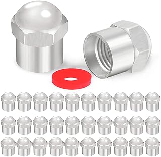 QILISEN Chrome Tire Valve Stem Caps 30Pack, Non-Corrosive Plastic with Leak-Proof Air Rubber Seals, Dustproof and Waterproof, Universal Valve Stem Covers for Car