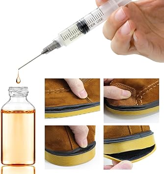 10ml Glue Applicator Syringe with 14G 16G 18G Blunt Tip Needle and Cap, Suitable for Ink, Epoxy, Woodworking, Craft, Liquid Dispensing