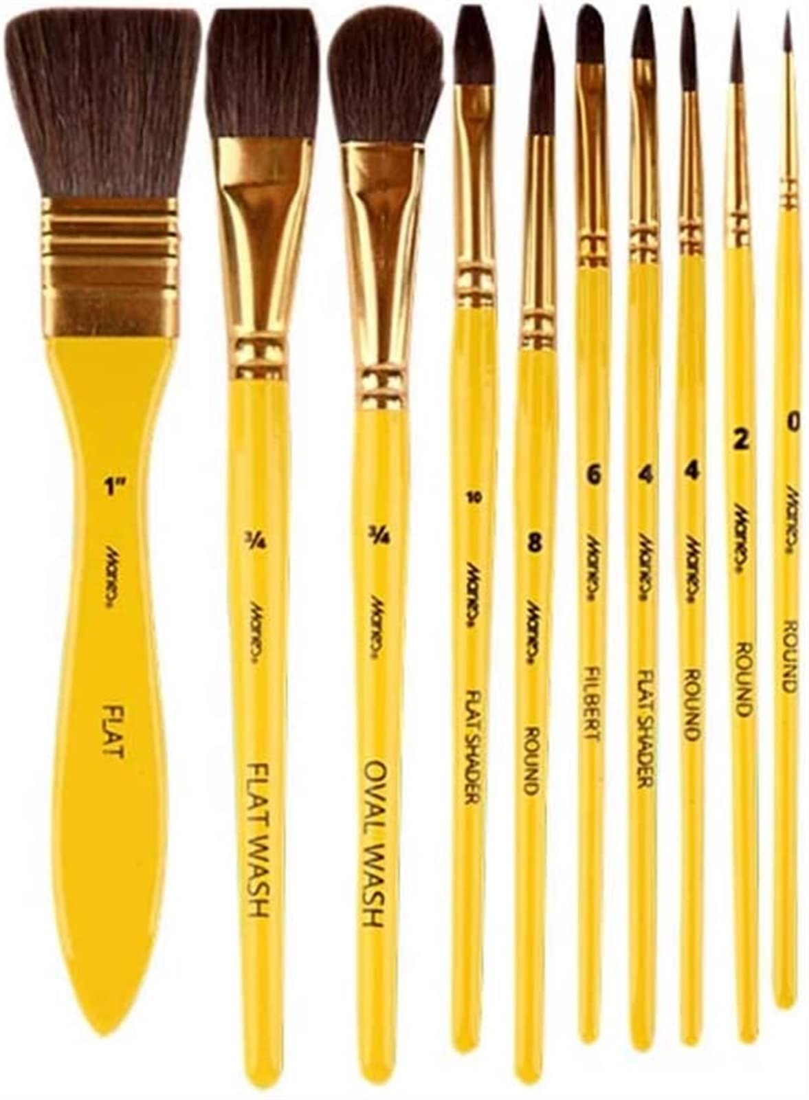 10-teiliges Pinsel-Set mit Tragetasche, perfekt for Acryl-Öl-Aquarell- und Gouache-Malerei