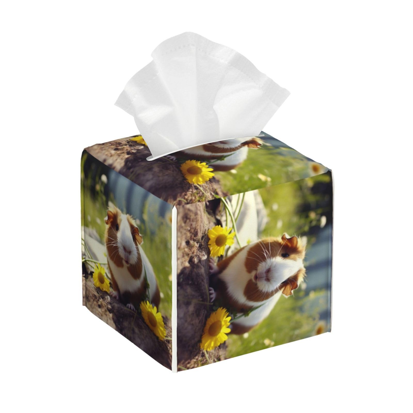Guinea Pigs Funny Tissue Box Cover Square Cube Boxes