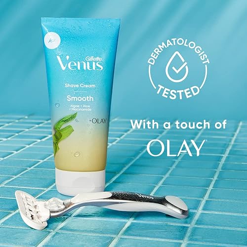 Miniatura 8 de Gillette Venus Smooth Plus Olay - Crema de afeitar para mujer 6 onzas