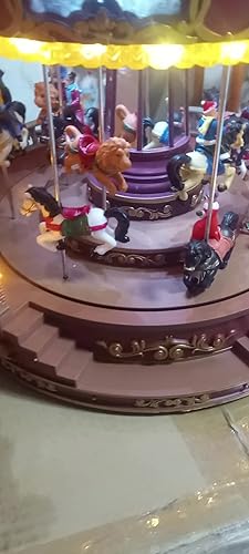 Amazon.co.jp: Skyant クリスマスカルーセルデコレーション、14インチ