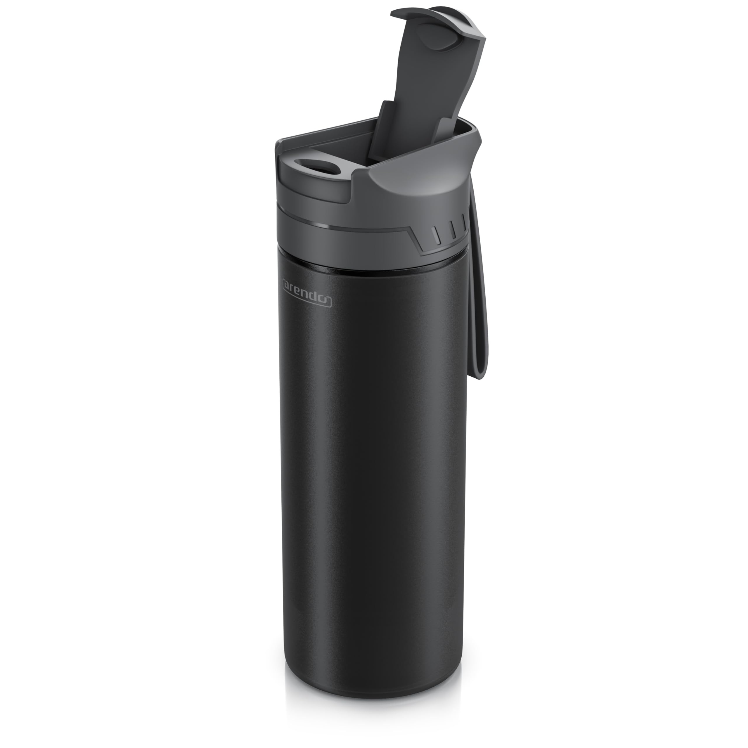 Arendo - Profi Outdoor Wasserfilter Flasche - 500 ml Trinkflasche – 2000 Liter Filterkapazität – filtert bis zu 99,99% der Viren Bakterien – entfernt Mikroplastik Chemikalien Schwermetalle