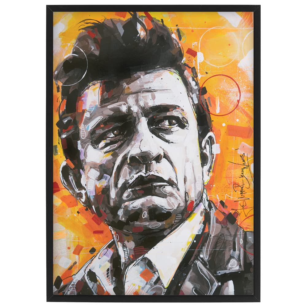 Johnny Cash 02 Poster 29,7 x 42 cm (A3) - Cornice e firmata
