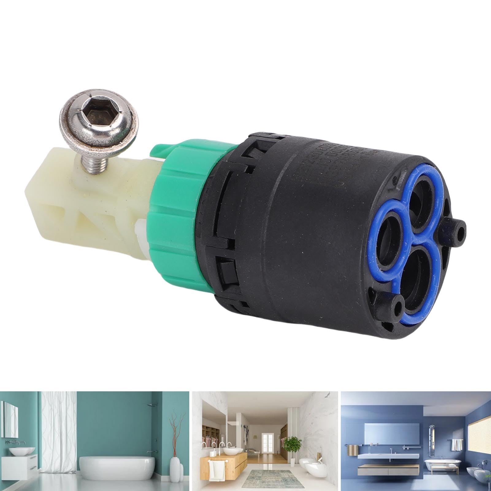 aqxreight Cartucho de Grifo de un Orificio M3 M2, Cartucho de Cerámica de Repuesto de 2 Pulgadas con Tecnología de Sellado Innovadora, para Grifos de Baño o Cocina de una Sola Manija