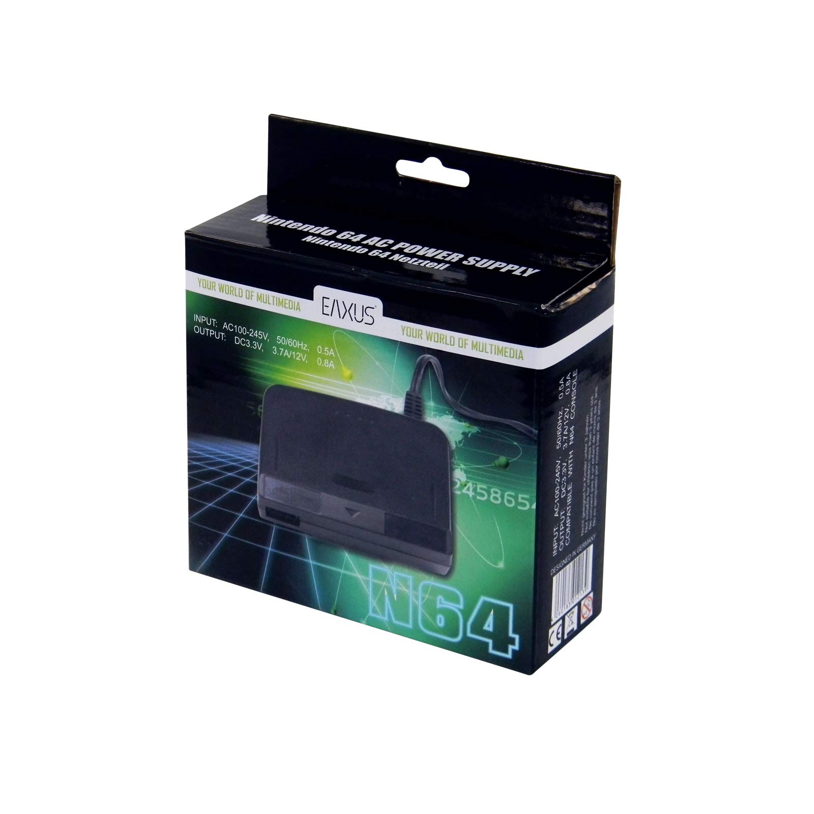 Eaxus® Alimentatore adatto a Nintendo 64. ⚡ Cavo di ricarica / alimentazione Compatibile con N64