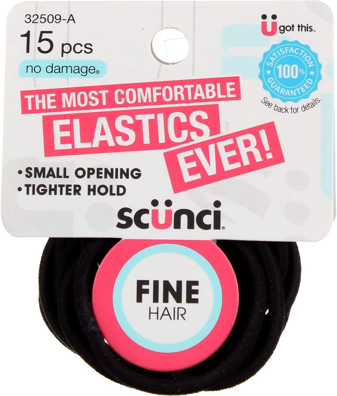 ScunciFine Hair Elastics (Pack of 4)