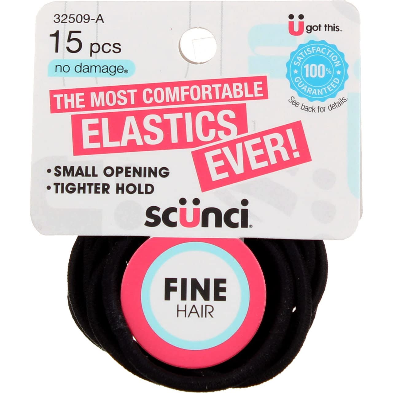 ScunciFine Hair Elastics (Pack of 4)