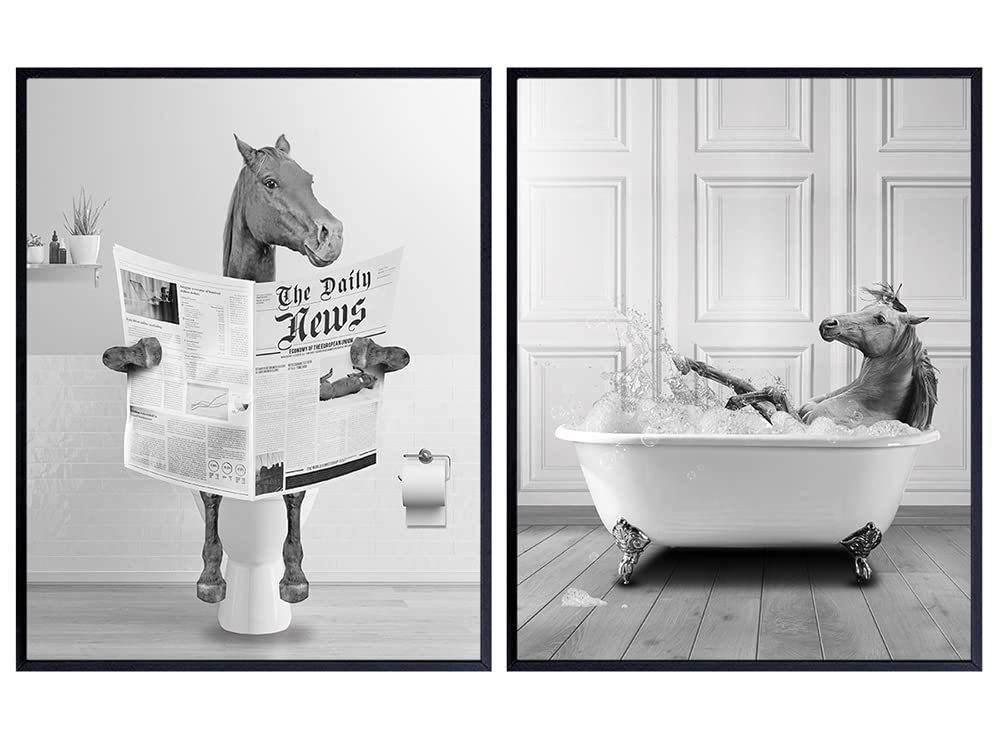 Bathroom Wall Decor Set Horse Wall Art Country