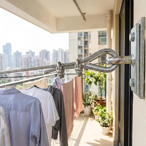 Miniatura 4 de M6 acero galvanizado 1/4 "diámetro cable de cuerda de alambre 0.236 in dedales aparejo 20PCS