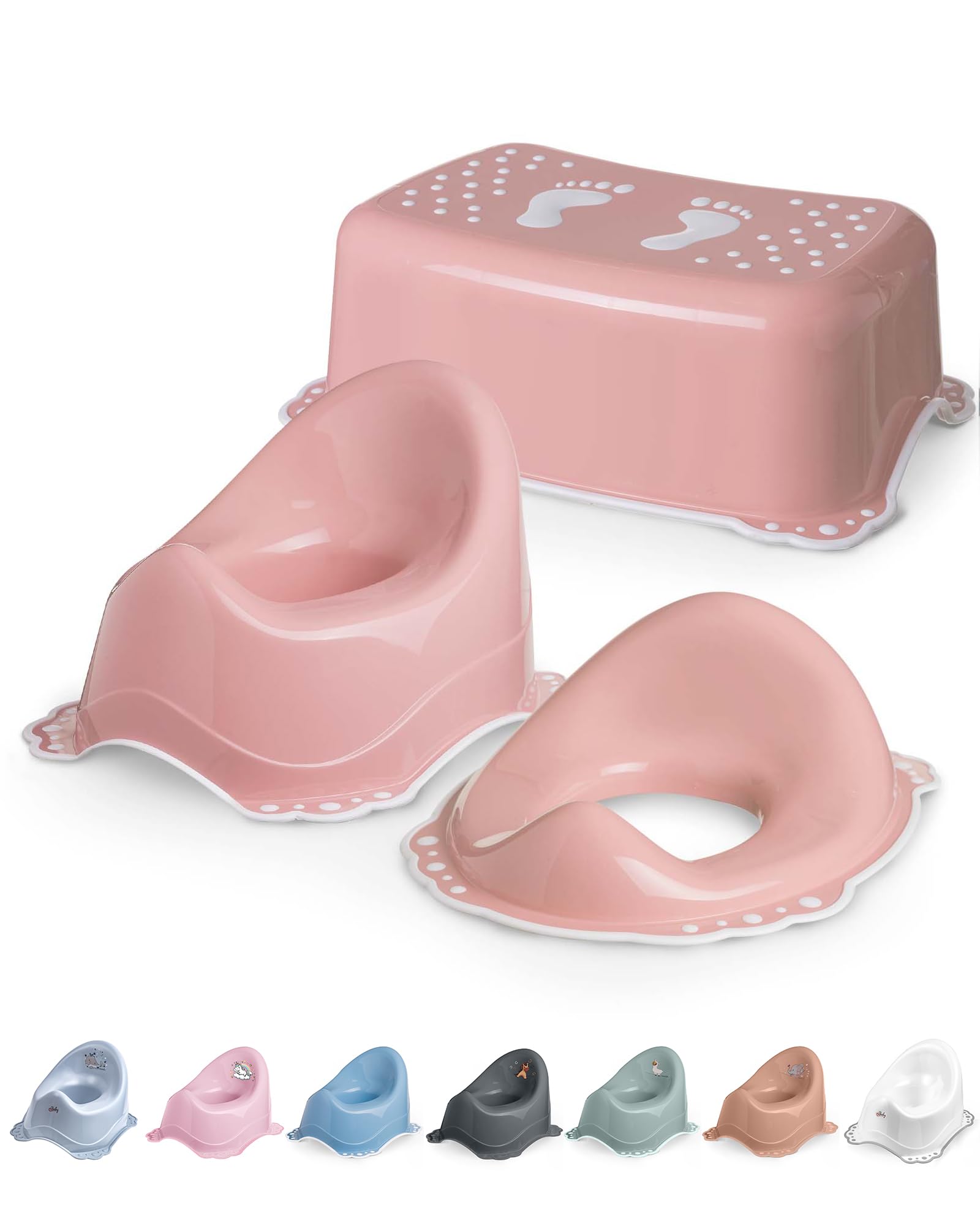 Set de toilette 3en1 pour simplifier la propreté de votre fille dès 1 an