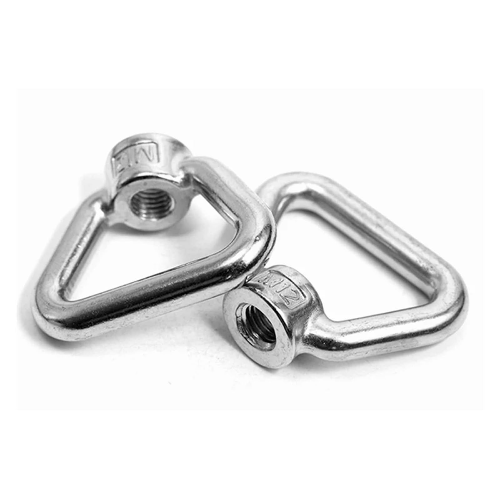 Pernos de ojo, pernos de ojo resistentes, tuerca de anillo triangular 2 piezas M8-M24 Tuercas roscadas con forma de anillo Marine 304 Acero inoxidable Anillos de tuerca de ojo de elevación Pernos Triá