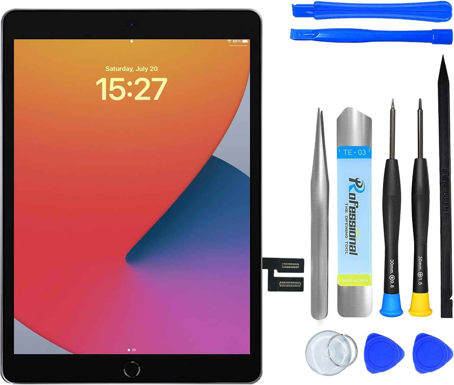 NB+ for iPad 7 7th / 8 8th Gen Screen Replacement Digitizer Touch Glass 10.2", for 7th 8th Generation A2197 A2198 A2200 A2270 A2428 A2429 A2430,no Home Button