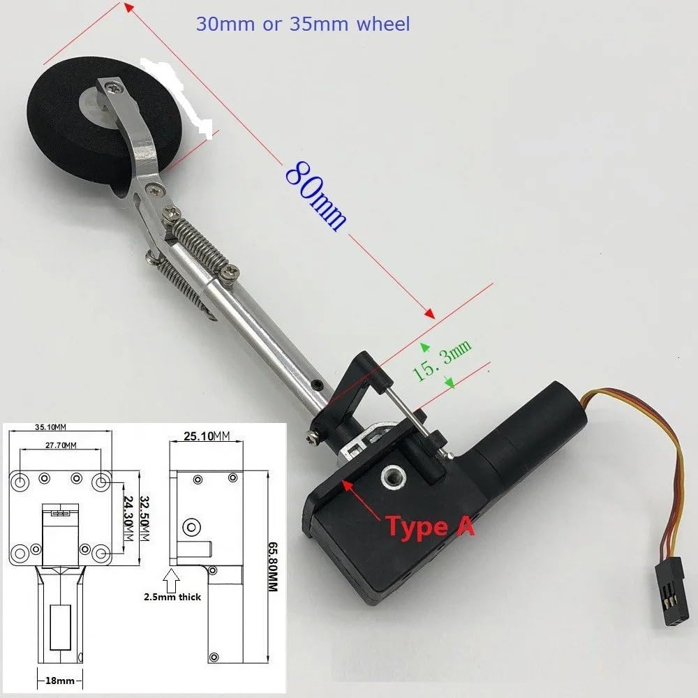Tren delantero retráctil DIY avión RC ligero altura regulable 80–130mm