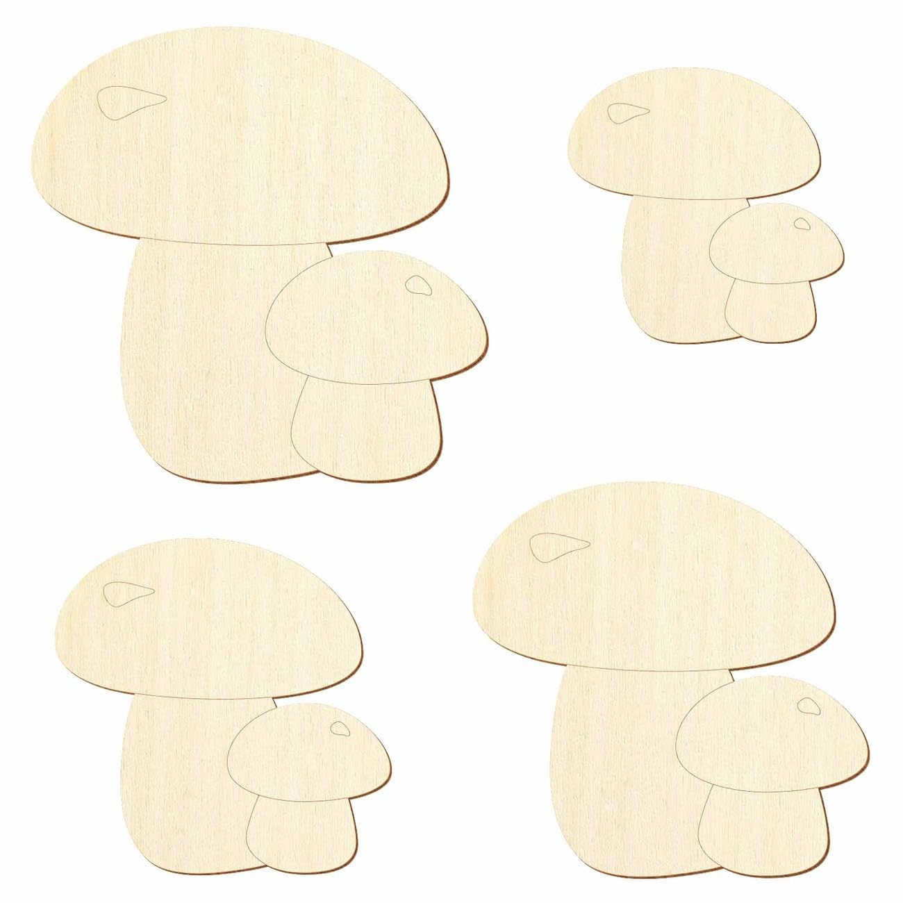 Holz Steinpilz V2 - Deko Basteln 3-50cm