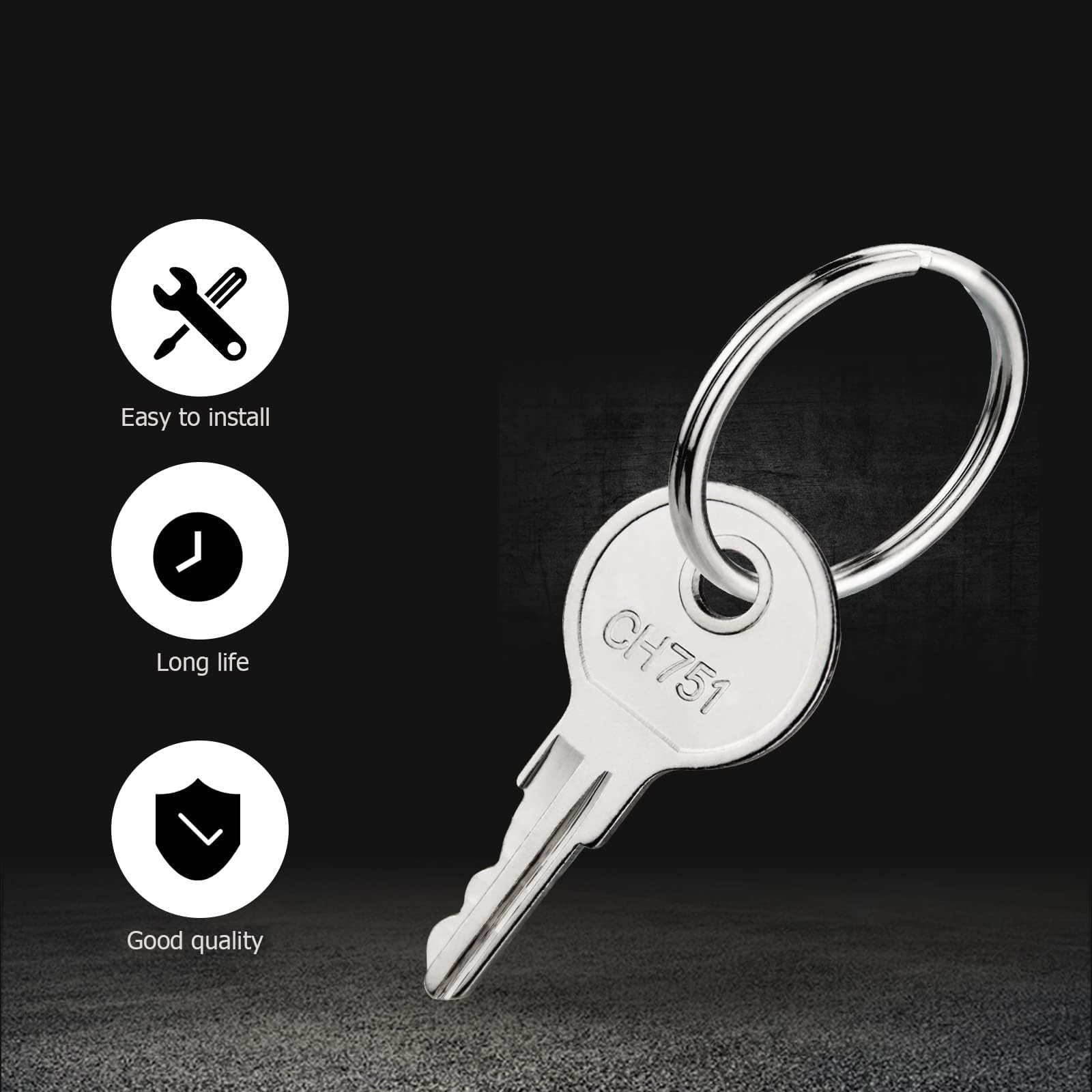 Unifizz CH751 RV Keys for RV Campers Cabinets Push Locks 6-Pack - Image 4