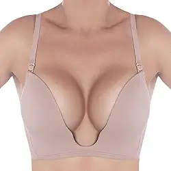 Sutiã push up efeito silicone decote profundo Liebe