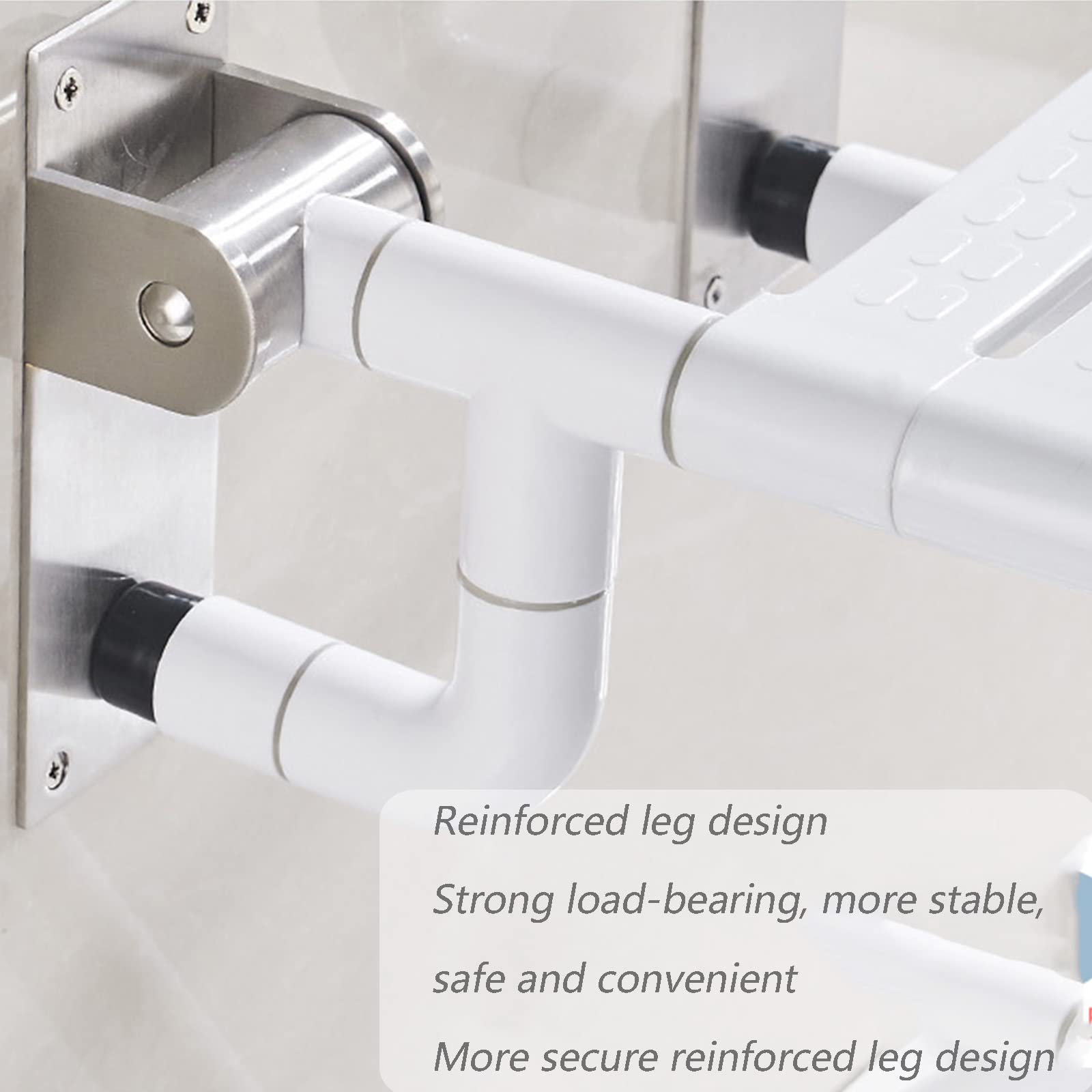 Taburete de ducha, silla de ducha plegable montada en la pared, adecuado para ancianos/mujeres embarazadas/movilidad discapacitadas/sillas de ducha para ancianos, B