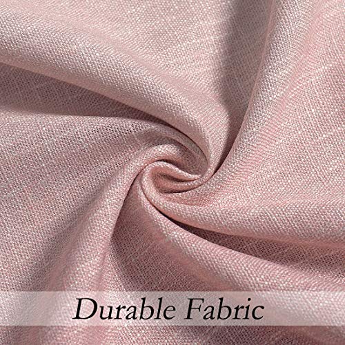 Central Park Ombre Window Curtain Panel Linen Gradient Print On Rayon Blend Fabric Backtab Rod Pocket Drapery Treatments For Living Room/Bedroom, Cream White To Pink, 50" X 84", Set Of 2 #TOP5