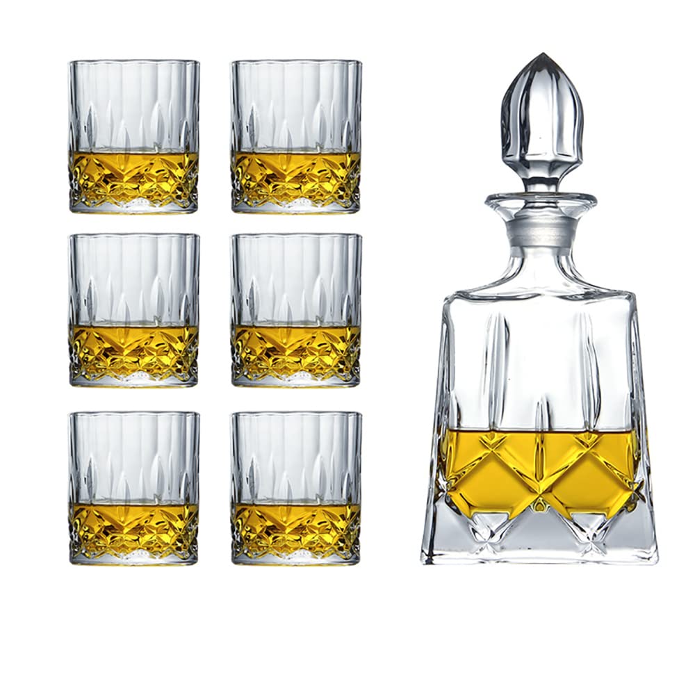Juego De Vasos De Whisky De Cristal De 2/4/6 para Copas De Vino, Copa De Bourbon Escocés, Cóctel, Coñac, Whisky Irlandés, Copa De Degustación De Vino Profesional De Lujo (6 Tazas)