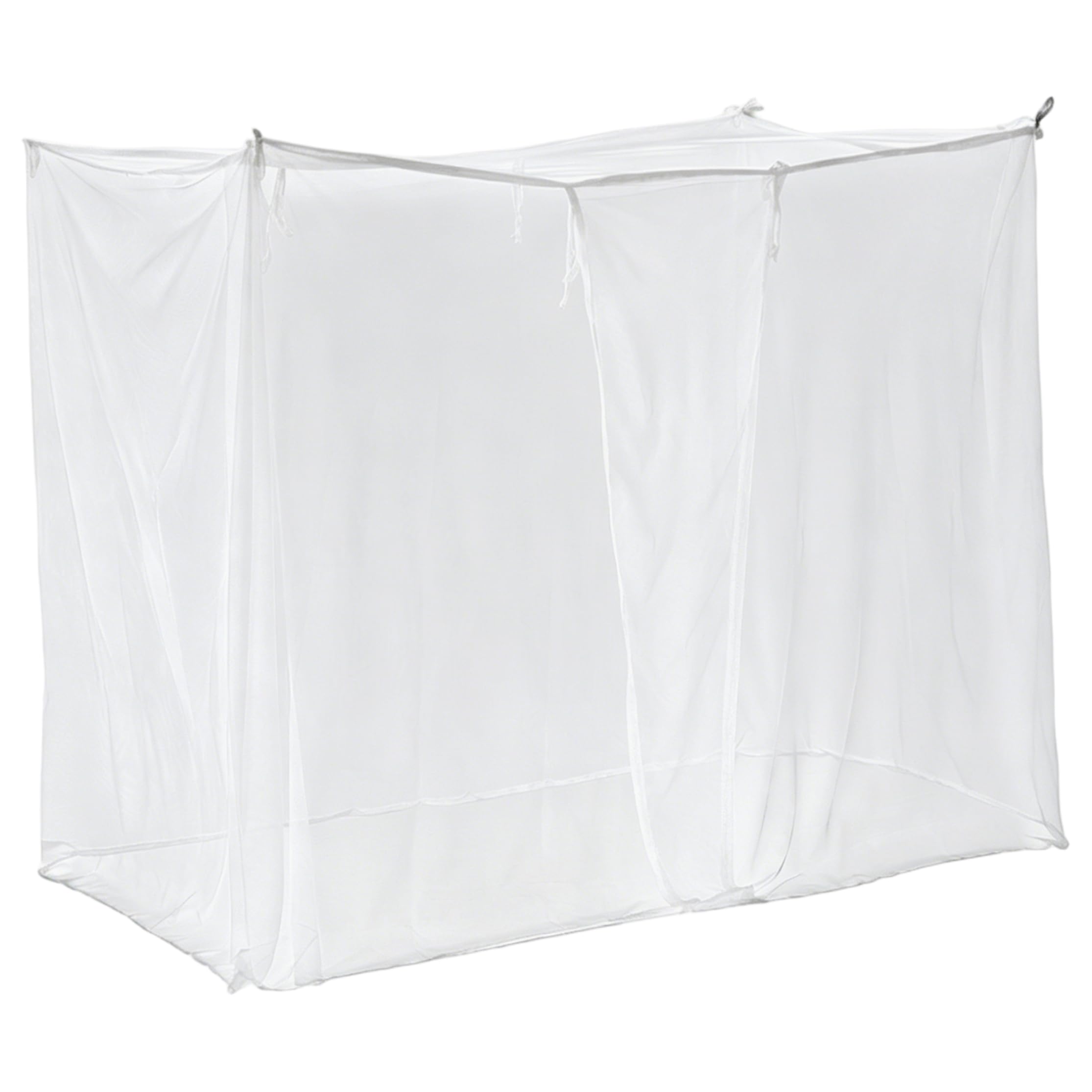 Rideau de lit spacieux pour dortoir et extérieur créant un cocon blanc