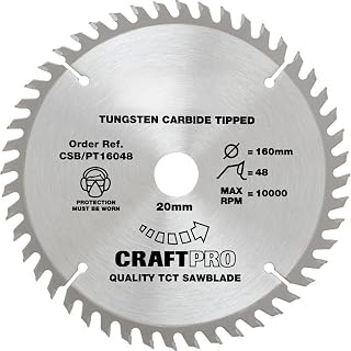 Craft Plunge Saw Blade 160 x 48T x 20mm CSB/PT16048, 1 in pack.