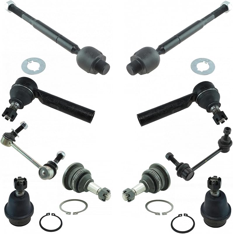 Kit de Direção e Suspensão Dianteira TRQ PSA72605 com Terminais, Pivôs e Bieletas para Lexus GX470 e Toyota 4Runner, 10 peças