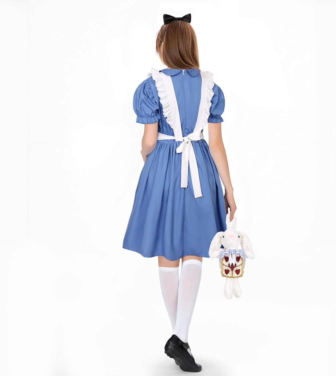 CICOCI Adult Halloween Costume Womens Fairy Tales Charactor Blue Dress Cosplay Full Set