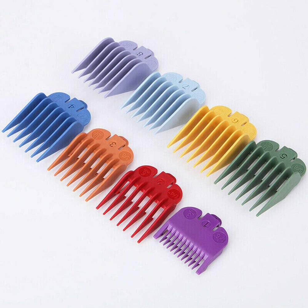 8Pcs Universal Hair Clipper Limit Combs Guide Attachment Size Replacement