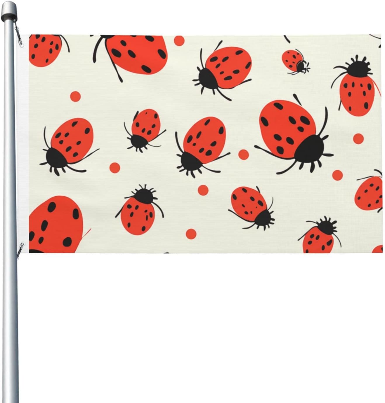 Flag 3x5 Ft Double Sided Flag Outside Yard Flag Ladybugs Pattern Infinite Speckled Funny Garden Flag Welcome Yard Banners for Home Garden