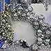 HILAVO 12PCS Silver Foil Balloons, 22in 15in 10in Different Sizes 4D Round Foil Balloon Large Silver Metallic Sphere Balloons for Graduation New Year Birthday Party Ceiling Decorations