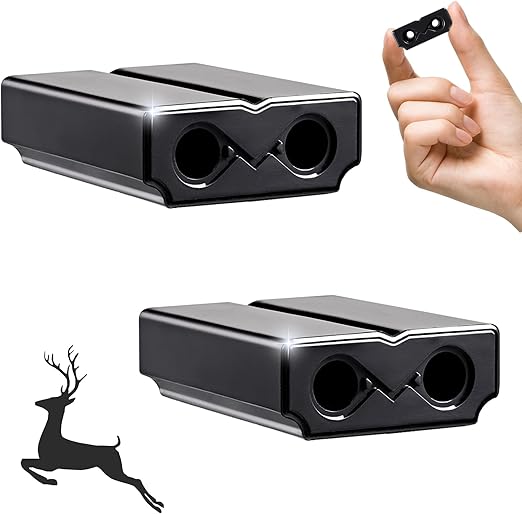 Deer Whistles for Car - Deer Horn for Vehicles, Trunks, Motorcycle, SUV, Deer deterrent Warning Devices Animal Alert for Cars with Extra Tapes(2 Pack)