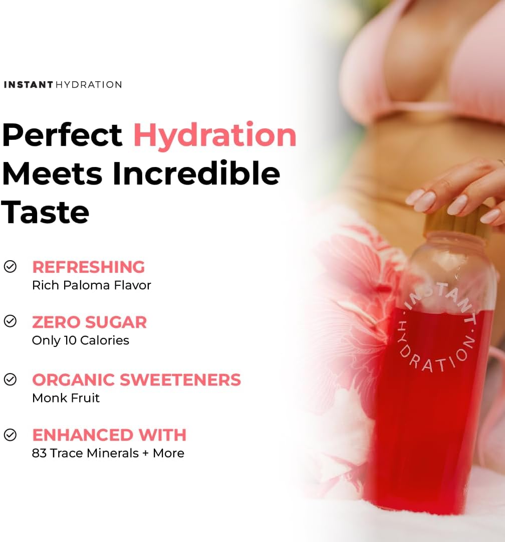 Instant Hydration Electrolytes Powder Packets - Raspberry Electrolyte Drink Mix - Zero Sugar - Keto, Vegan, Gluten-Free, Non-GMO - Boost Recovery, Brain Health, Muscle & Tissue Support- 30 Sticks - Image 3