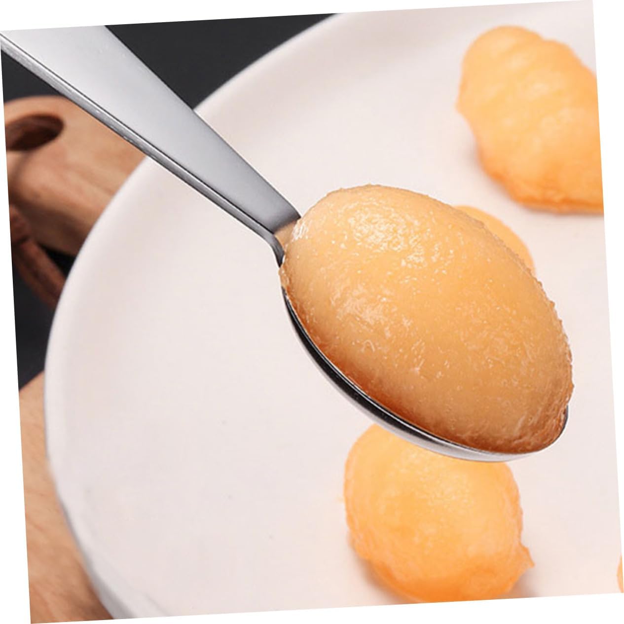 2pcs Stainless Steel Melon Baller Scoop for Cantaloupe Cucumber
