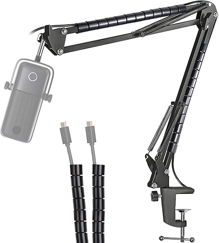 Soporte de brazo de micrófono compatible con Elgato Wave 1 micrófono, brazo de tijera profesional ajustable para micrófono de tijera por YOUSHARES