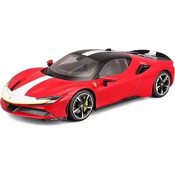 Bburago Ferrari Signature SF90 Stradale Super Car - 118 Scale - Incredibly Detailed Die-Cast Replica Collectible Model