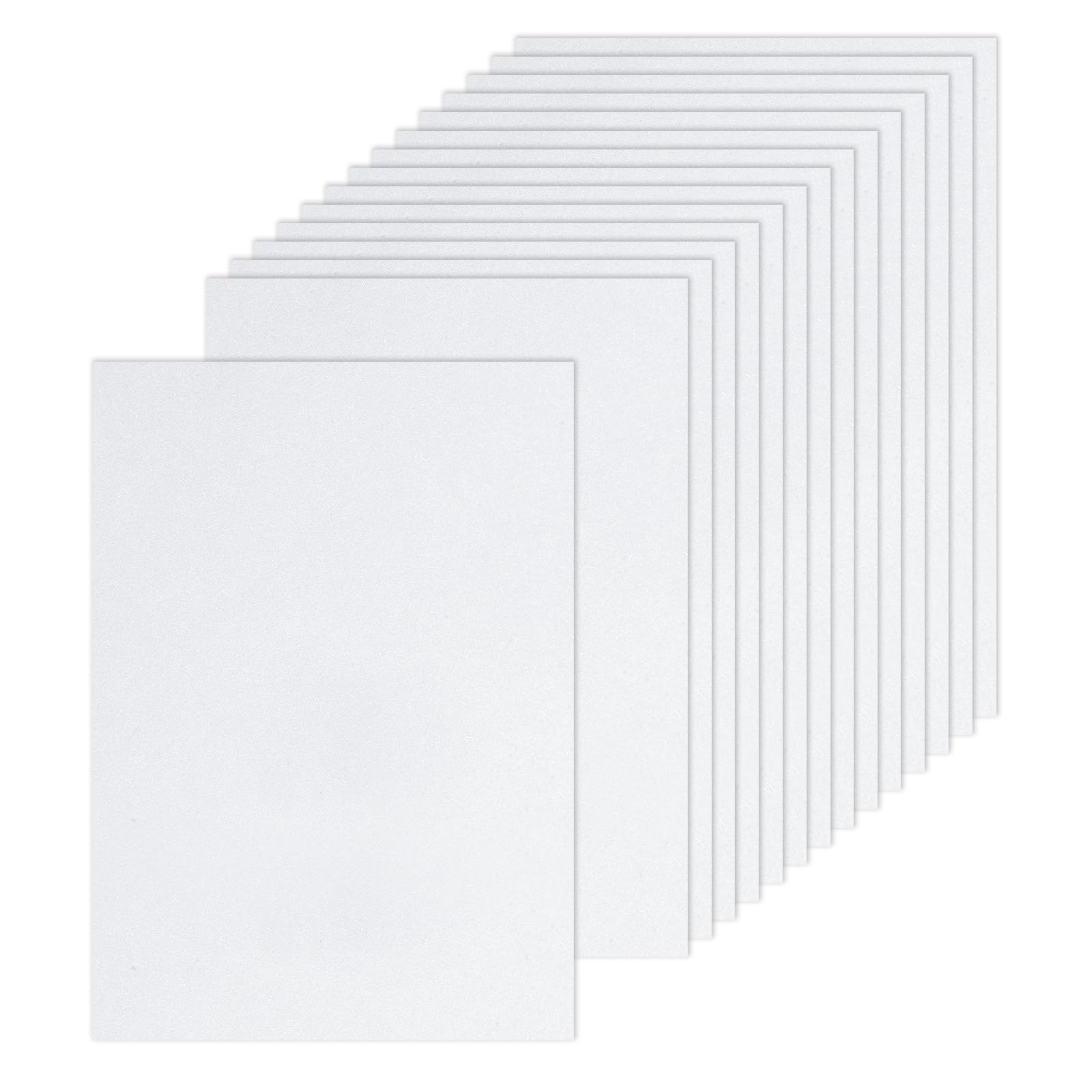 sourcing map 25 Pcs Shimmer Cardstock Paper, A5(6 x 8 Inch) Ice White Shimmer Paper Sheets, Metallic Cardstock Paper for Art Supplies, Paper Crafting, DIY Crafts