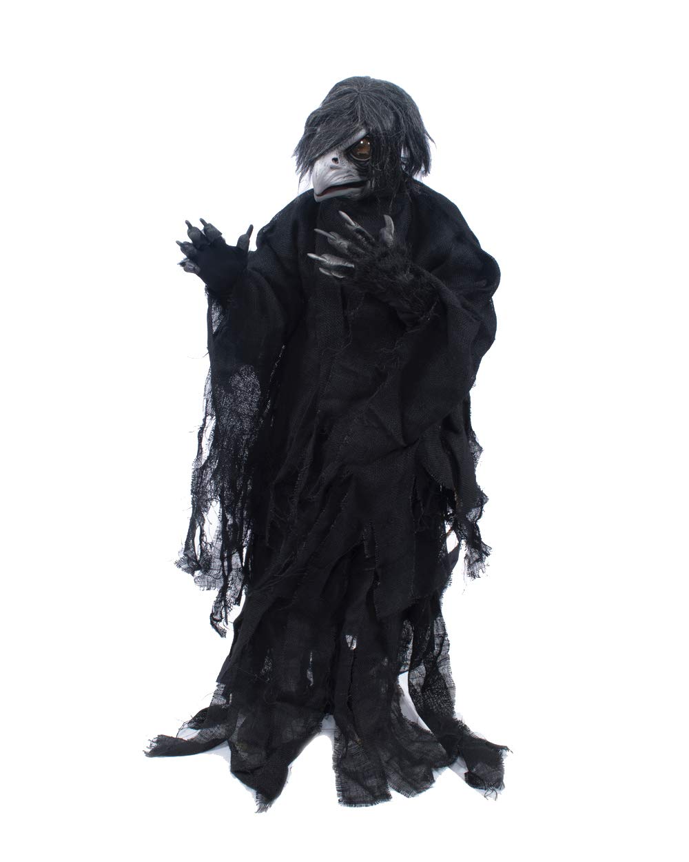 Zagone Studios Ravenous Costume Kit, Raven Mask, Black Monster Gloves, Rotting Gown