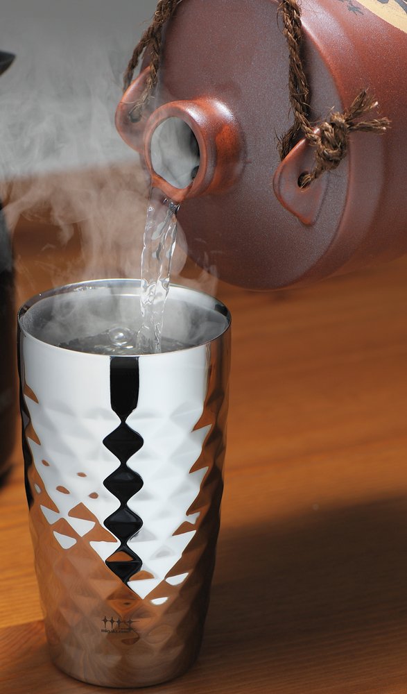 migaki.com ステンレス製ダイヤモンド型グラス6個セット